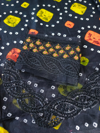 MARIA.B Black Chunri Lawn Embroidery Dress