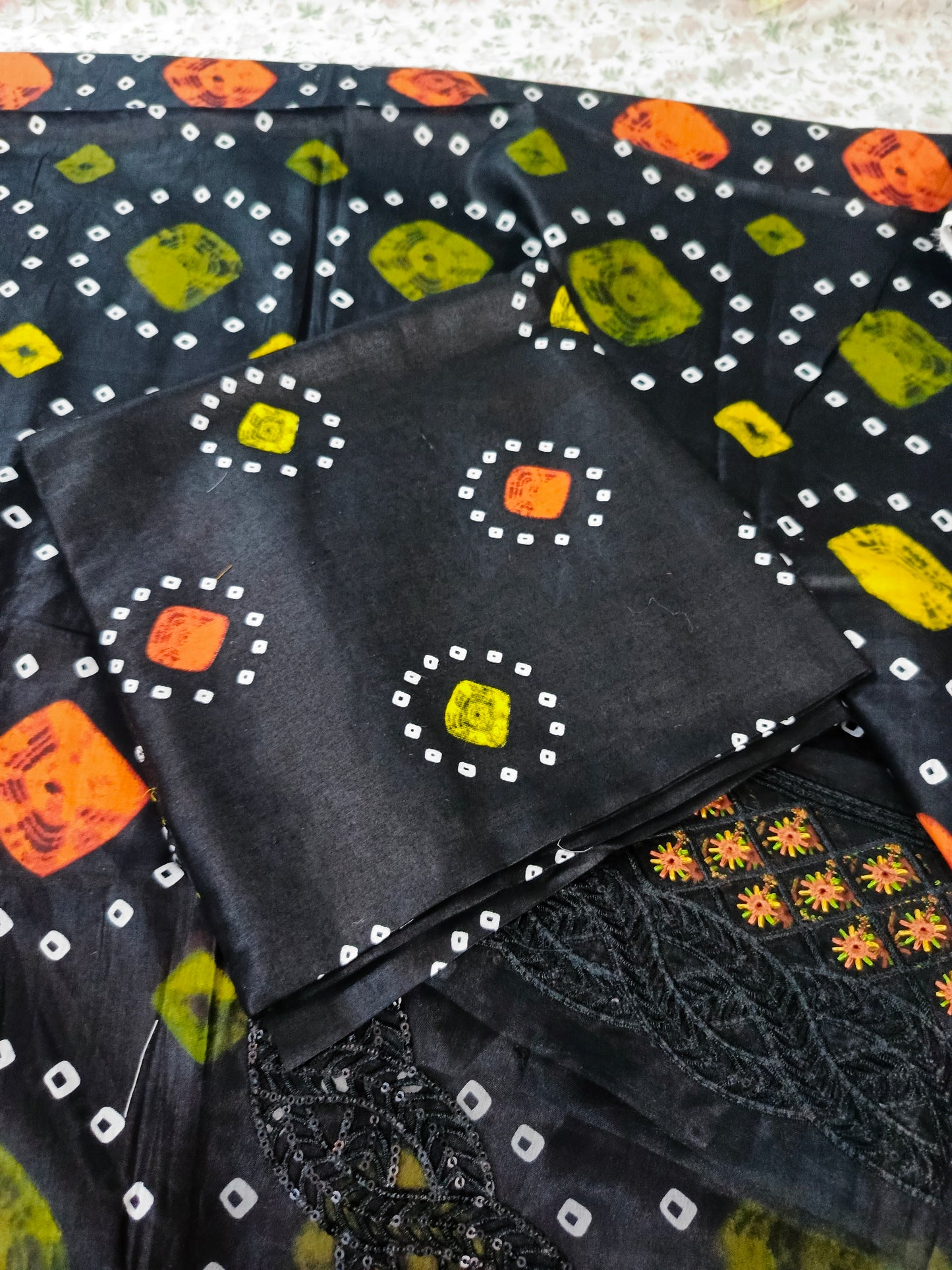 MARIA.B Black Chunri Lawn Embroidery Dress