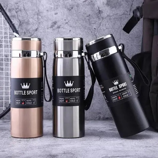 Imported Original 1000ml Stainless Steel Cold & Hot Water Bottle for Boys Girls & Kids , Sports & Gym | Thermos Flask (1 Liters)