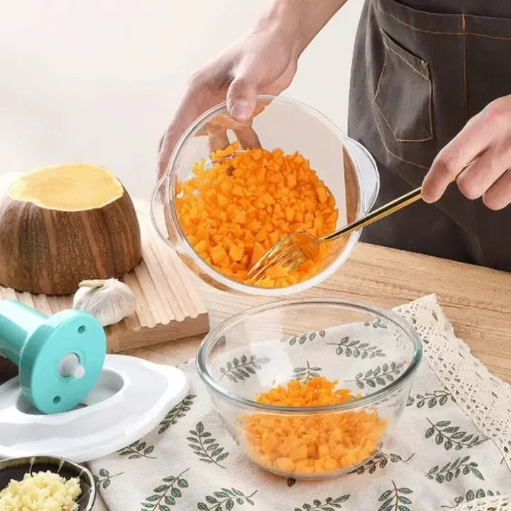 Hand Pat Food Processor Eater / Chopper Cutter / Handheld Vegetable