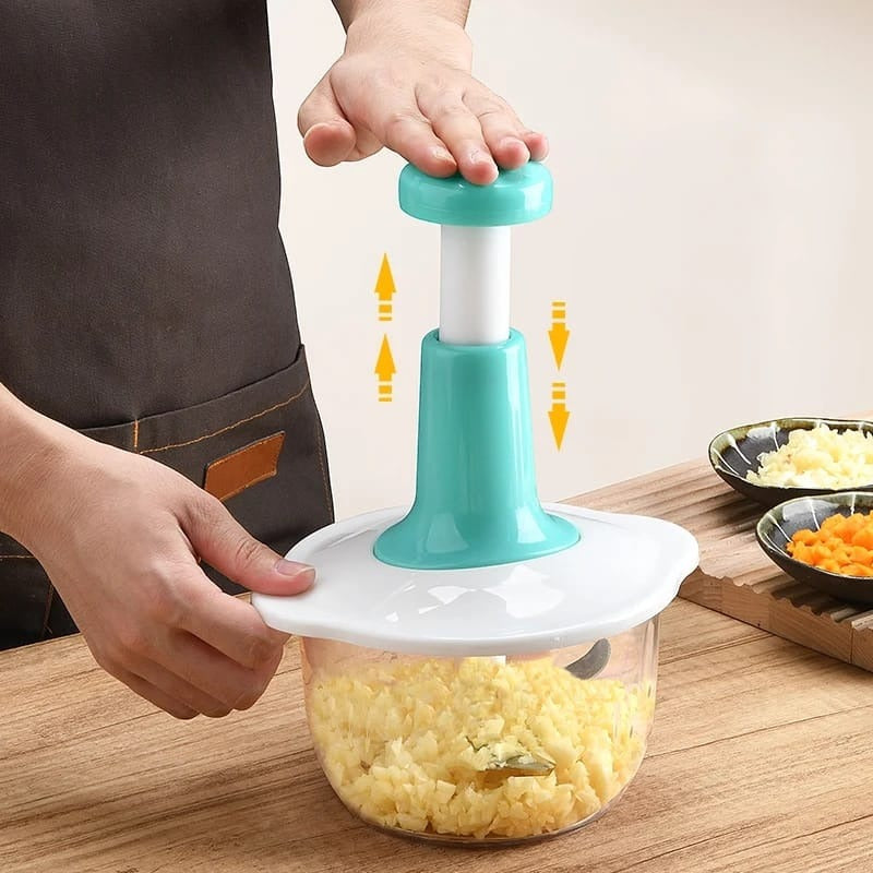 Hand Pat Food Processor Eater / Chopper Cutter / Handheld Vegetable