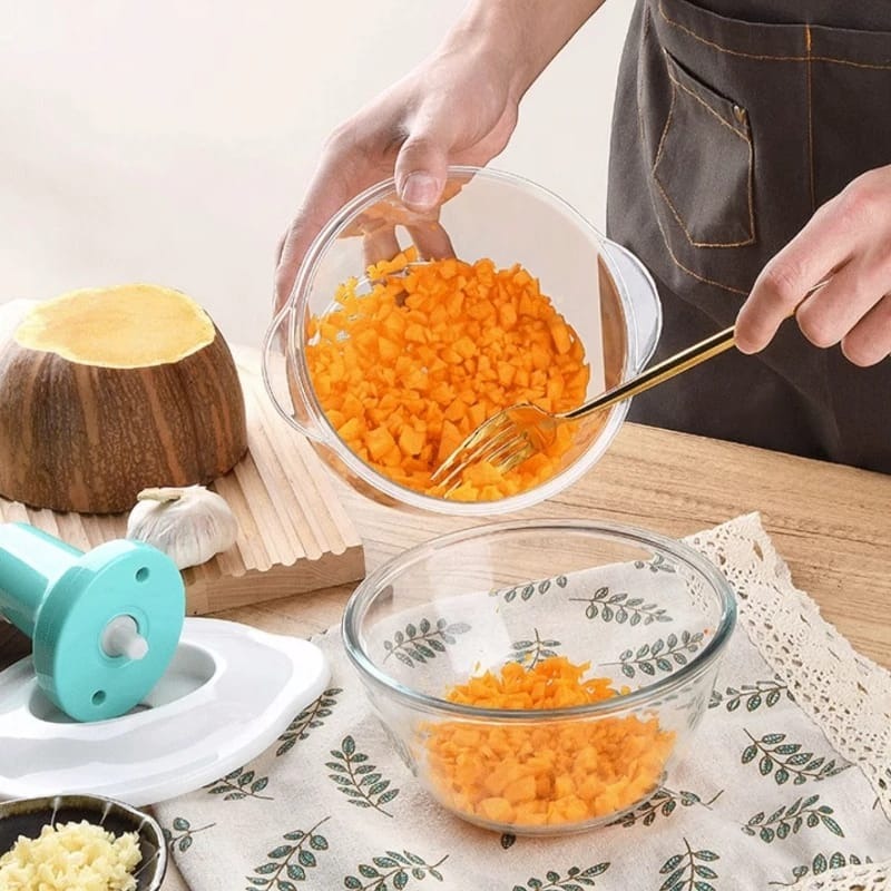 Hand Pat Food Processor Eater / Chopper Cutter / Handheld Vegetable