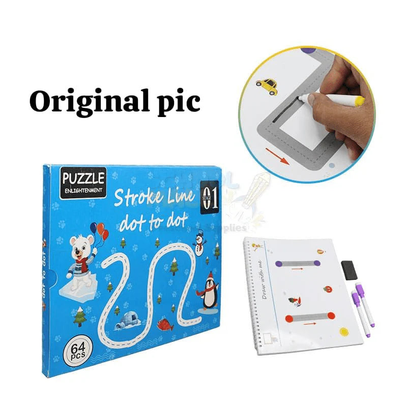 Stroke Line Dot To Dot 64 Pages