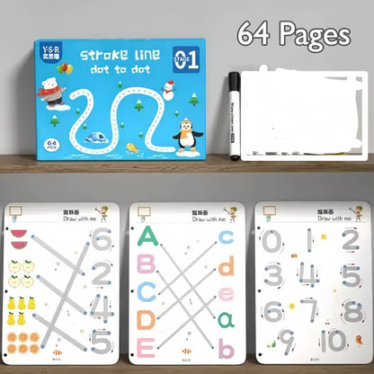 Stroke Line Dot To Dot 64 Pages